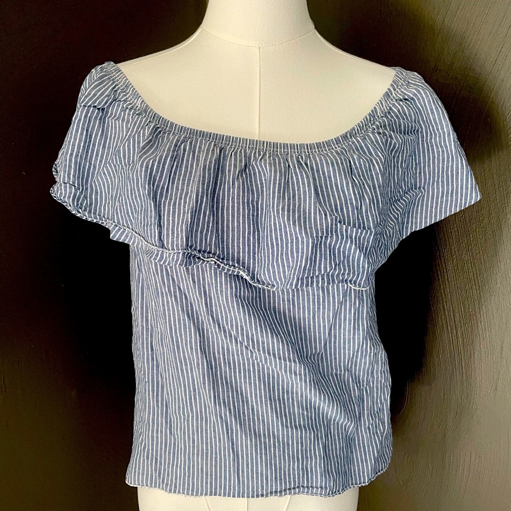 TMG NY Women’s Off-the-Shoulder Ruffle Blouse – Size Small